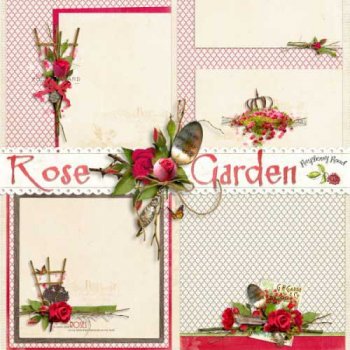 Цветочный скрап-комплект - Розовый сад 