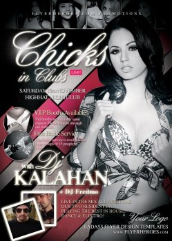 Chicks in Clubs psd flyer template